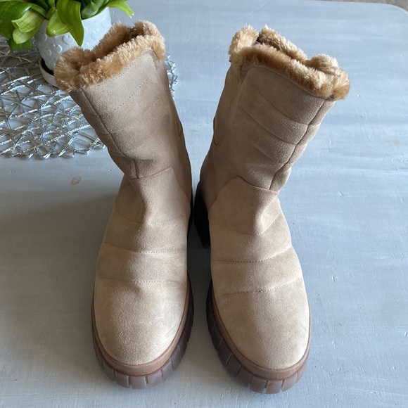 New free people fable faux fur sand suede boots size 38 (US 8) - Picture 7 of 13